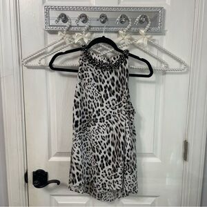 Jennifer Lopez Rhinestone Leopard Halter Top